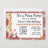 Pizza Birthday Uitnodiging (Voorkant)