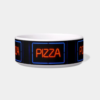 PIZZA Blue & Red Neon Sign Voerbakje