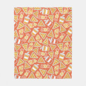 Pizza & Boire Motifs couvertures en toison (Devant)