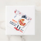 Pizza Box Funny Party Bedankjes Labels (In situ)