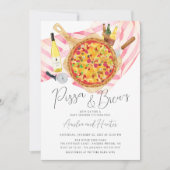 Pizza & Brew Couples Baby shower Invitation fille (Devant)