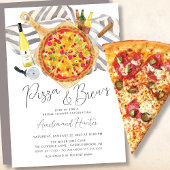 Pizza & Brew Couples Invitation à la douche nuptia