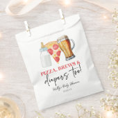 Pizza Brews en Luiers ook! Baby Shower Bedankzakje (Geknipt)