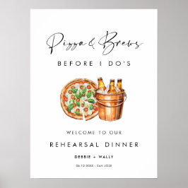 Pizza & Brews voor het repetitiediner van I Do Poster