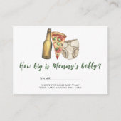 Pizza, brouwsels en luiers Hoe groot is de buik va Informatiekaartje (Voorkant)