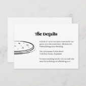 Pizza Bruiloft Informatie Details Behuizing Kaart (Voorkant / Achterkant)