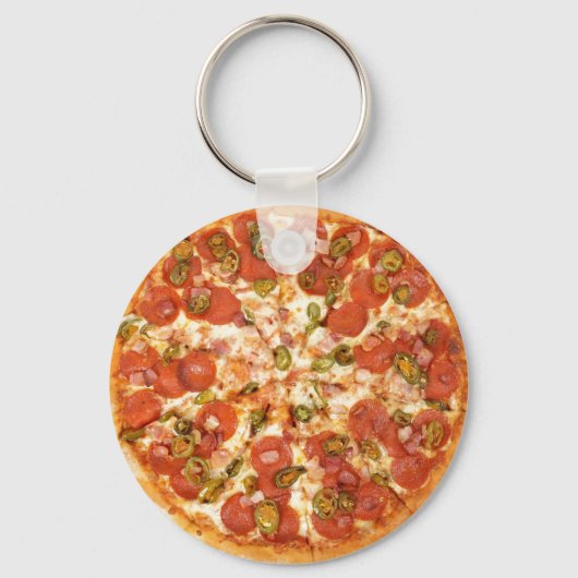 Pizza Button Sleutelhanger (Voorkant)