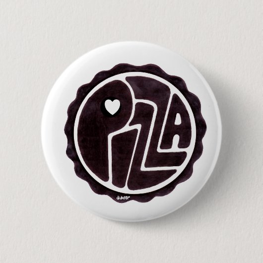 PIZZA-BUTTON VERLIEZEN RONDE BUTTON 5,7 CM (Voorkant)