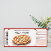 Pizza Cadeaubon Sjabloon, Pizzaavond Kaart (Staand voorkant)