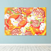 Pizza Canvas Afdruk (Insitu (Houten vloer))