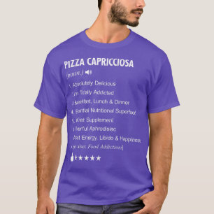 Pizza Capricciosa Définition Signifiant T-shirt dr