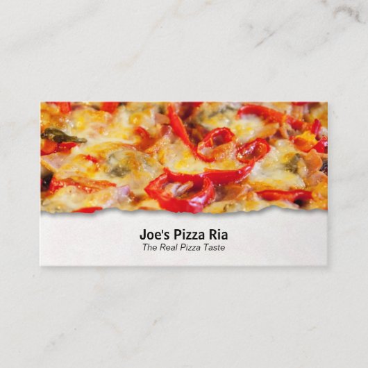 Pizza Carte de visite alimentaire personnalisé (Devant)