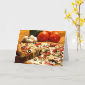 Pizza ? carte de voeux (Fleur jaune)