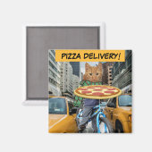 PIZZA - CAT 'PIZZA LIVRAISON! MAGNETS (Recto/Verso)