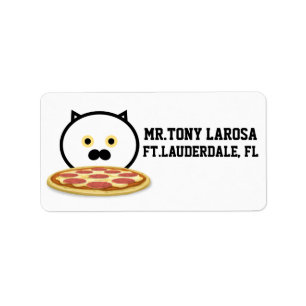 PIZZA CAT RETRUIRE ÉTIQUETTES DE ADRESSE