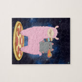 Pizza Cat Space Cat Riding Llama puzzel Legpuzzel (Horizontaal)