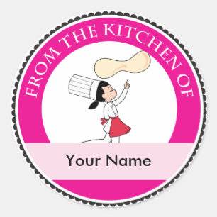 Pizza Chef Art Ronde Sticker
