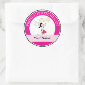 Pizza Chef Art Ronde Sticker (Tas)