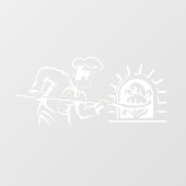 Pizza Chef Fired Brick Oven Pizzeria Raamsticker (Vel)