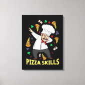 Pizza Chef Gift Italiaans Pizza Lover Mannen Pizza Canvas Afdruk (Voorkant)