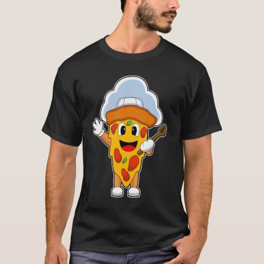 Pizza Chef-kok kooklepel T-shirt (Voorkant)
