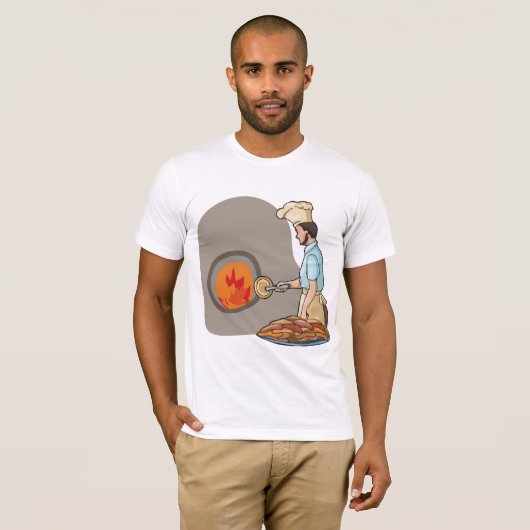 Pizza Chef Mannen T-shirt (Voorkant volledig)