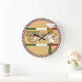 Pizza Chef Round Wall klok (Huis)
