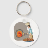 Pizza Chef Sleutelhanger (Achterkant)
