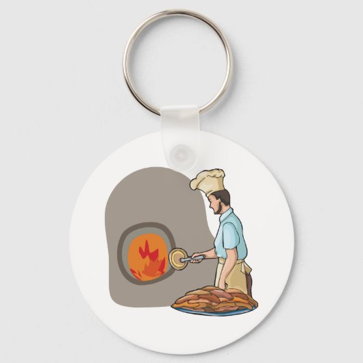 Pizza Chef Sleutelhanger (Achterkant)