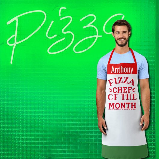 Pizza Chef van de maand - voeg naam toe Schort