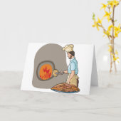 Pizza Chef Wenskaarten Kaart (Gele Bloem)