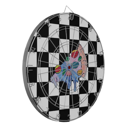 Pizza Chess Dartbord (Voorkant Links)