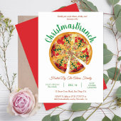 Pizza Christmas Brunch Invitation