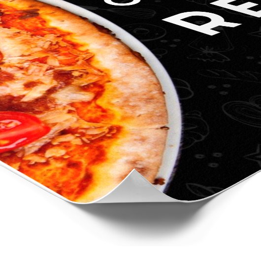 Pizza citeert het hoogste Uitzicht voor Pizzeria n Poster (Hoek)
