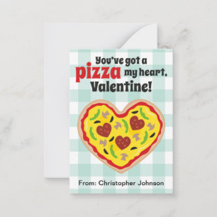 Pizza Classroom Valentine Cartes pour enfants
