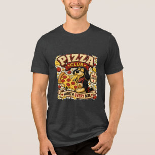 Pizza Club Persoonlijke Grappige Pizza Liefhebber Tri-Blend Shirt