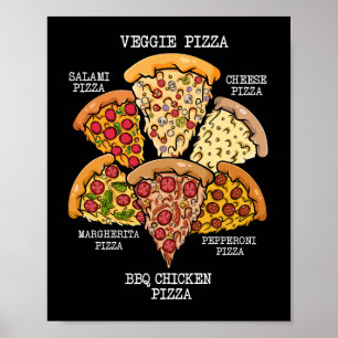 Pizza Connoisseur Italiaanse Pizza Amerikaanse Piz Poster