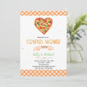 Pizza Couples Bridal Shower Invitation (Debout devant)