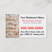Pizza Coupon et Carte de visite (Dos)