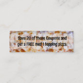 Pizza Coupon - Klaar om aan te passen Klantenkaartje (Achterkant)