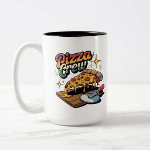 Pizza Crew Tweekleurige Koffiemok