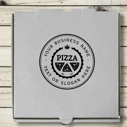 PIZZA Custom Business Logo Large Rubberstempel