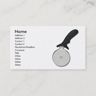 Pizza Cutter Profile Card Sjabloon Visitekaartje