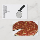 Pizza Cutter Profile Card Sjabloon Visitekaartje (Voorkant / Achterkant)