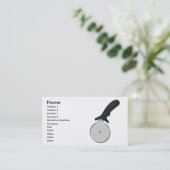 Pizza Cutter Profile Card Sjabloon Visitekaartje (Staand voorkant)