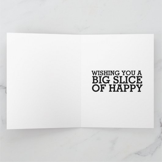 PIZZA D'ANNIVERSAIRE AVEC BOUGIES GRANDE CARTE (Intérieur)