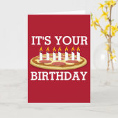 PIZZA D'ANNIVERSAIRE AVEC CARTE À BOUGIES (Fleur jaune)