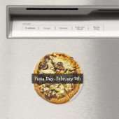 Pizza Day February Food Holiday Button Magnet Magneet (Insitu (Vaatwasser))