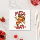 Pizza Day – Leuke Pepperoni Pizza Slice Design Servet (Insitu)
