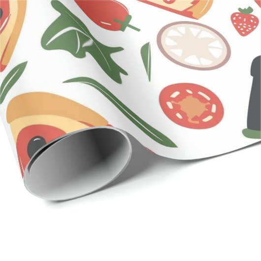 Pizza Day Pattern Wrapping Paper | Fun Foodie Cadeaupapier (Rol Hoek)